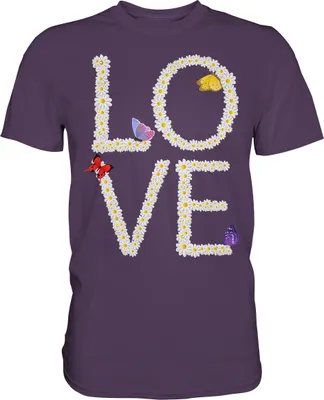 Produktbild von Love Gänseblumen Frauen Schmetterling T-Shirt – Urban Purple / XL