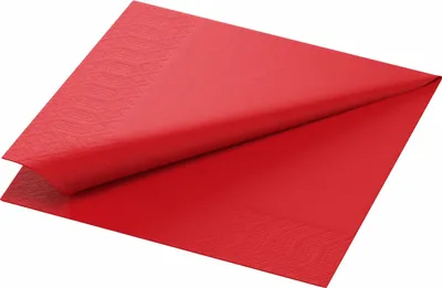 Image de Serviettes Duni rouge 33x33cm 3 plis 250 pièces