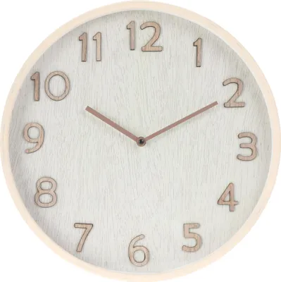Produktbild von Dekorative Wanduhr 38cm beige und braun aus Glas