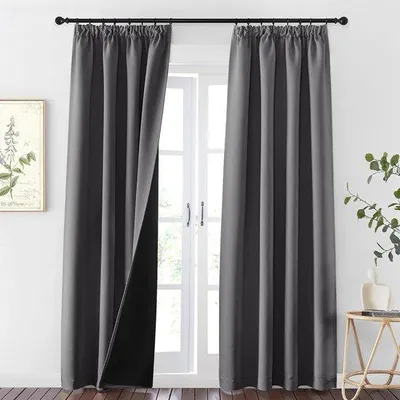 Produktbild von Famanu Thermogardinen Hitzeschutz - Verdunkelnd - 245 x 140 cm - Set von 2