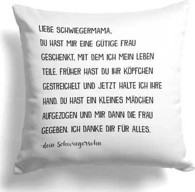 Produktbild von 22Feels Schwiegermama Geschenk von Schwiegersohn Bräutigam Hochzeit Deko Mutter Der Braut Frauen Kissen Dekoration Wohnaccessoires Wohnzimmer Schlafzimmer Couch