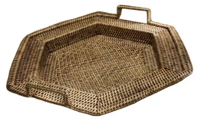 Immagine prodotto di Vassoio Rettangolare 44x50xh7/10 cm con 2 Manici in Rattan Birman