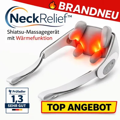 Zdjęcie produktu dla Masażer szyi NeckRelief™ Masażer Shiatsu szyi i ramion z funkcją podgrzewania