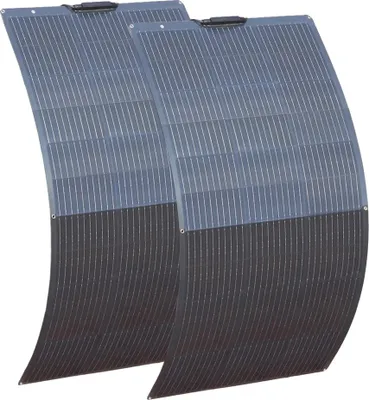 Immagine prodotto di Pannello solare flessibile, alta efficienza fino al 21%, versatile per l'uso in camper e barche, 300 W, 2 pezzi da 150 W