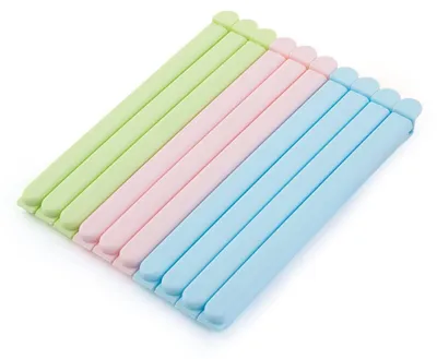 Dichtclip 20 cm, 10er-Pack, Kunststoff, Lebensmittelbeutel-Verschluss