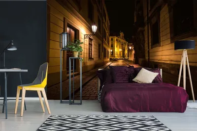 Produktbild von Vlies Fototapete NACHTGASSE IN PRAG 375 x 250 cm (inkl. Kleister) - Vlies Tapete, Wandtapete, Wandbilder - Tapete für Wohnzimmer Schlafzimmer, Büro, Küche - Montagefertig