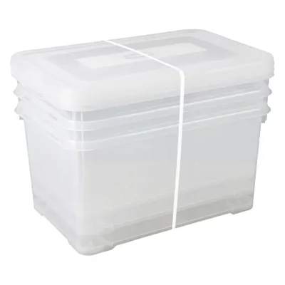 Produktbild von Curver Aufbewahrungsboxen-Set Handy 3x50L Transparent