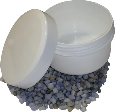 Produktbild von 200 Salbenkruken Homöopathie Kunststoffdosen 50 g 60 ml Flach Deckel weiß