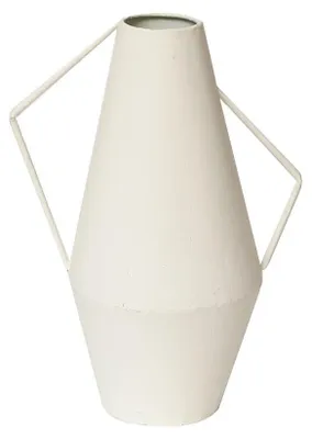 Image de Vase Cadiz en métal, 26 cm, blanc