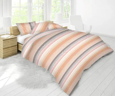 Produktbild von P.K. Collection Bettwäsche Satin - Streifen 135 x 200 cm orange Streifen, orange