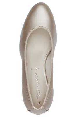 Produktbild von Tamaris Damen Pumps Lack Metallic Keilabsatz Bastoptik 1-22305-42, Größe:41 EU, Farbe:Gold