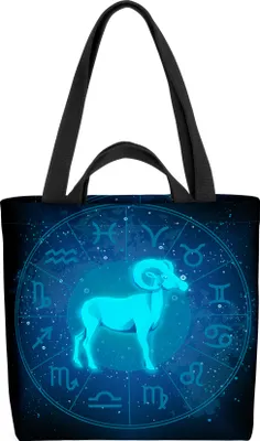 Produktbild von VOID Widder Sternzeichen Astrologie Tasche 33x33x14cm,15l Einkaufs-Beutel Shopper Einkaufs-Tasche Bag