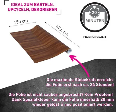 Produktbild von Klebefolie Nuss - 67,5x150cm