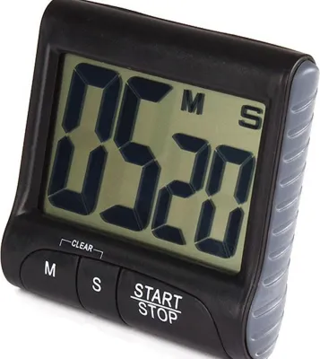 Obrázok produktu pre Digitálny kuchynský časovač s silným magnetickým držiakom na stenu, otvorom na zavesenie, hlasným alarmom, časovačom na varenie a časovačom na vajcia