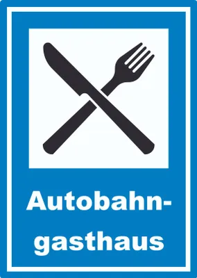 Produktbild von Autobahngasthaus Aufkleber A3 (297x420mm)