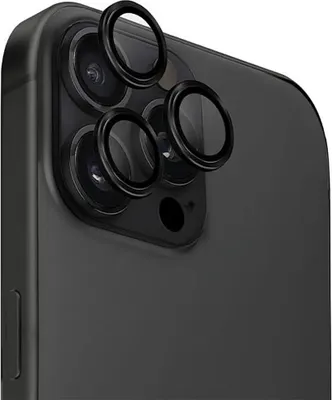 Zdjęcie produktu dla Uniq Optix Aluminium Camera Lens Protector Iphone 16 Pro 6.3 / 16 Pro Max 6.9 Midnight Black Szkło Na Obiektyw Aparatu Z Aplikatorem