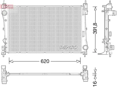 Produktbild von DENSO DRM13017 Kühler Wasserkühler Motorkühler für FIAT PUNTO (199) für ALFA ROMEO MITO (955)