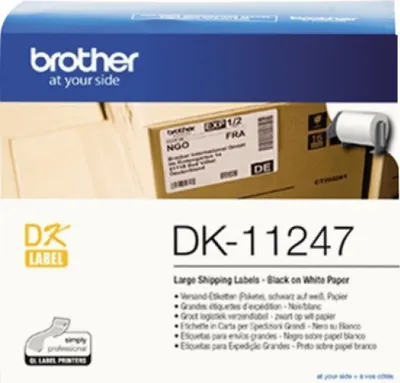 Immagine prodotto di Brother DK-11247 - Nero su bianco - 103 x 164 mm 180 etichette (1 rotolo x 180) etichette - per Brother QL-1050, QL-1060N, QL-1100