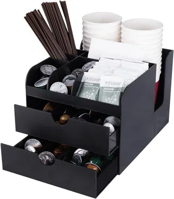Produktbild von Famanu Caddy Organizer für Kaffeeaccessoires - Schwarz, stilvoll und funktional