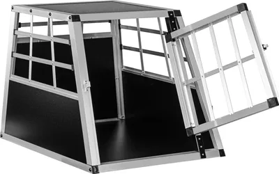 Zdjęcie produktu dla Skrzynia transportowa aluminiowa dla psów, 54 × 69 × 50 cm,