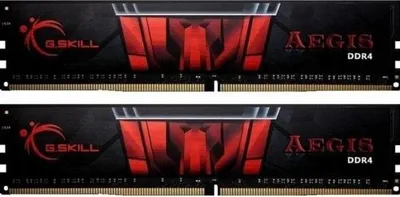 Zdjęcie produktu dla G.Skill Aegis F4-3000C16D-16GISB, 16 GB, 2 x 8 GB, DDR4, 3000 MHz, 288-pin DIMM, Czarny