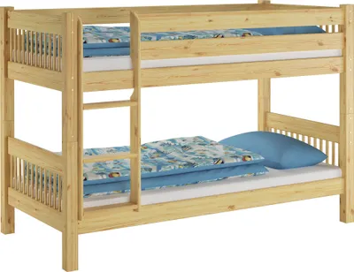 Produktbild von Etagenbett hoher Bettabstand massive Kiefer Zubehör wählbar Liegefläche 90x200 V-60.12-09Ni100Rollrost inkl.