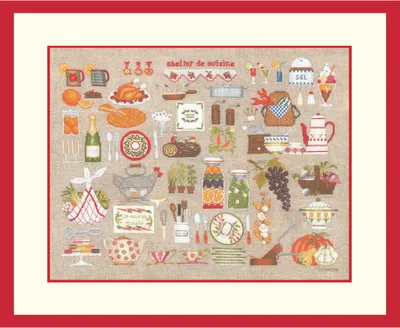 Immagine prodotto di Kit punto croce "atelier de cuisine" Le Bonheur des Dames, fai da te, 46,5x34cm (46,5x34in)