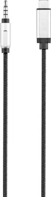 Produktbild von Renkforce RF-3432030 USB / Klinke Audio Anschlusskabel [1x USB-C® Stecker - 1x Klinkenstecker 3.5 mm] 1.20 m Schwarz Al