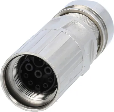 Produktbild von M17 Kabelsteckverbinder gerade Buchse Crimpanschluss, Polzahl 3+5+PE Kabelabgang gerade, Klemmbereich 8,0mm - 10,0mm -