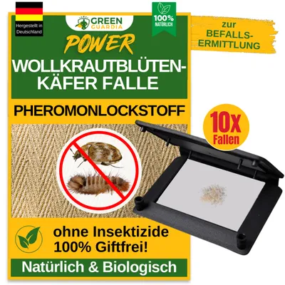 Produktbild von Wollkrautblütenkäfer Falle -10x Fallen- Mittel gegen Wollkrautblütenkäfer, Chemiefreie Pheromonfallen Wollkrautblütenkäfer für Wohnräume & Gewerbe