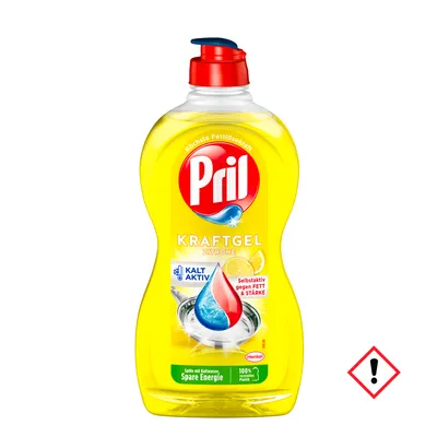 Produktbild von Pril Power Gel Lemon Double Decruster wysoka moc rozpuszczania tłuszczu 450ml