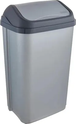 Image de keeeper poubelle "swantje", 50 litres, argent / anthracite