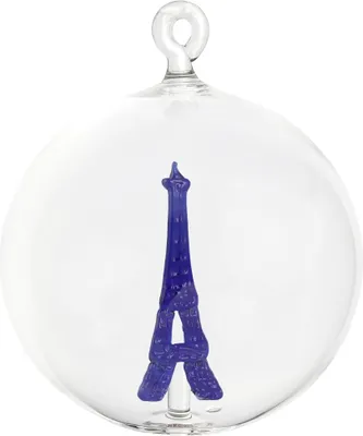 Produktbild von Weihnachtskugel klar mit dem Eiffelturm