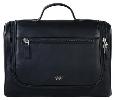 Produktbild von Kulturbeutel und Reiseetui GOLF Kulturtasche mit Haken schwarz Uni - Leder