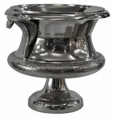 Immagine prodotto di Vaso "Cobra" di Casa Padrino, design placcato in cromo, dimensioni 47 x 59 x 45 cm