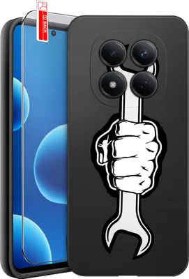 Immagine prodotto di Custodia per Xiaomi Redmi Note 15 Pro 4G | Design | Custodia in silicone opaco + vetro protettivo per lo schermo