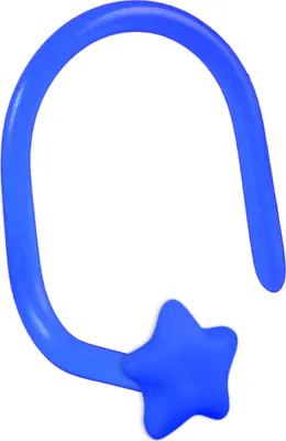 Produktbild von viva-adorno 0,8mm Nasenstecker Nasenpiercing gebogen flexibel Stern Bioflex Kunststoff verschiedene Farben Z467,Stern dunkelblau