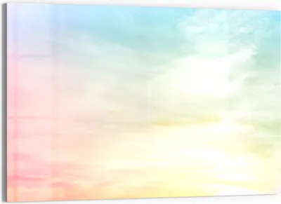 Produktbild von DEQORI Magnettafel Glas 60x40 cm 'Pastelliger Himmel' beschreibbar Whiteboard