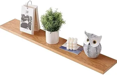 Productafbeelding van PromoHome® Zwevende wandplank van massief hout – 90 cm eikenhouten plank met onzichtbare bevestiging