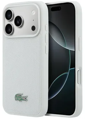 Obrázok produktu pre Puzdro Lacoste Petit Pique Logo MagSafe pre iPhone 17 Pro Max, svetlosivé