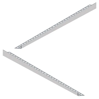 Produktbild von Aquabad Edelstahl Gefälleprofil Clive für begehbare Dusche 100cm, 1x paar (links und rechts), Kantenhöhe 14mm