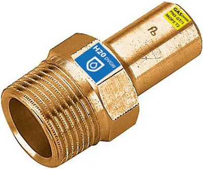 Immagine prodotto di 1/2x12mm Einsteckstück mit A Gewinde aus Rotguss Kombifitting Frabo DVGW