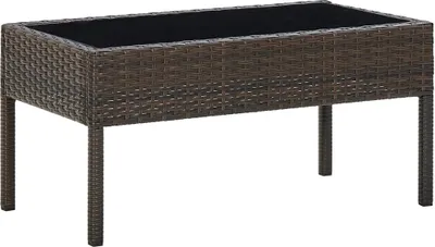 Produktbild von The Living Store Gartentisch Braun 75x40x37 cm Poly Rattan