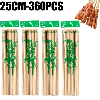 Produktbild von Holzspieße - Grillspieße - 25 cm - 360 Stück - Zum Grillen - Obstspieße - Cocktailspieße