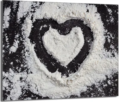 Immagine prodotto di Piastra di copertura del piano cottura 60x52 Piastra di copertura del piano di cottura in Vetroceramica, tagliere decorativo, cuore nero