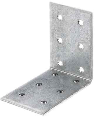 Zdjęcie produktu dla Alberts 329761 Kątowniki z otworami, ocynkowane metodą Sendzimira, 60 x 60 x 40 mm, zestaw 15 sztuk