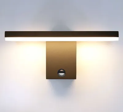Produktbild von LED Außenwandleuchte 17601A1-BK mit Bewegungsmelder: Anthrazit, Aluminium, IP54, 10W, 540lm
