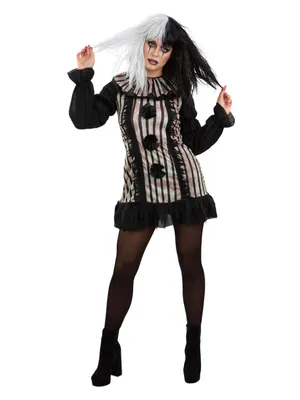 Produktbild von Vintage Clown Dame Schwarz-Weiß Kostüm M