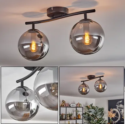 Produktbild von Fossobiubo Deckenlampe aus Metall/Glas in Schwarz