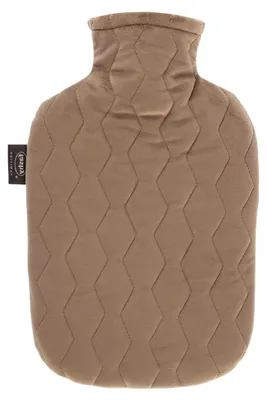 Produktbild von Wärmflasche 2,0 L mit gestepptem bezug, beige